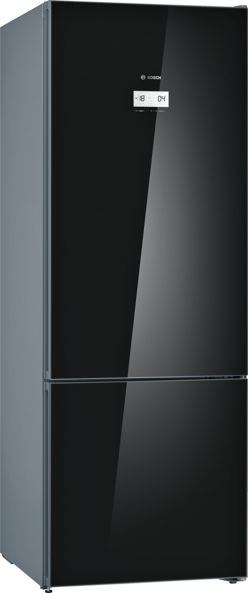 Réfrigérateur Combiné No-Frost porte en verre noir avec afficheur Bosch  KGN56LB30U - Tunisie